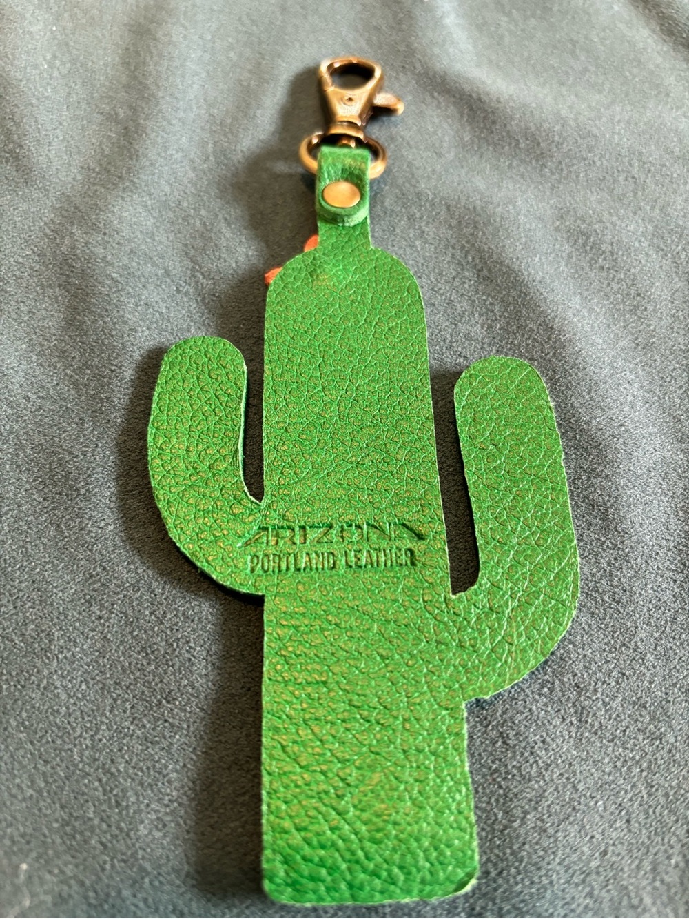 Portland leather Arizona store flair Cactus Keychain - Picture 3 of 4